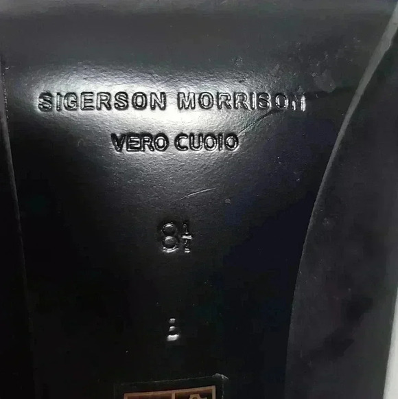 Sigerson Morrison Baladi Suede Patent High Heel Booties Size 8.5 - Picture 11 of 13